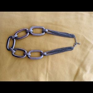 Silver statement necklace